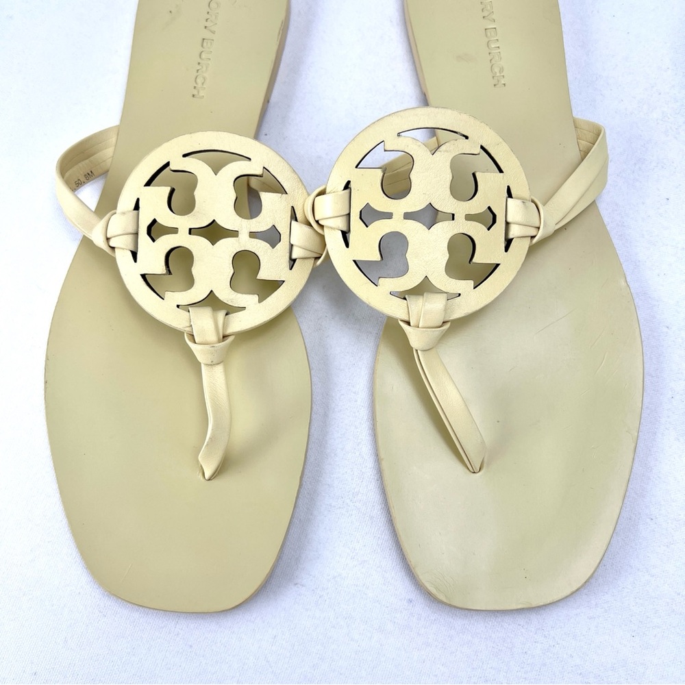 Tory Burch Miller Square-Toe Thong Sandals - Picture 3 of 12